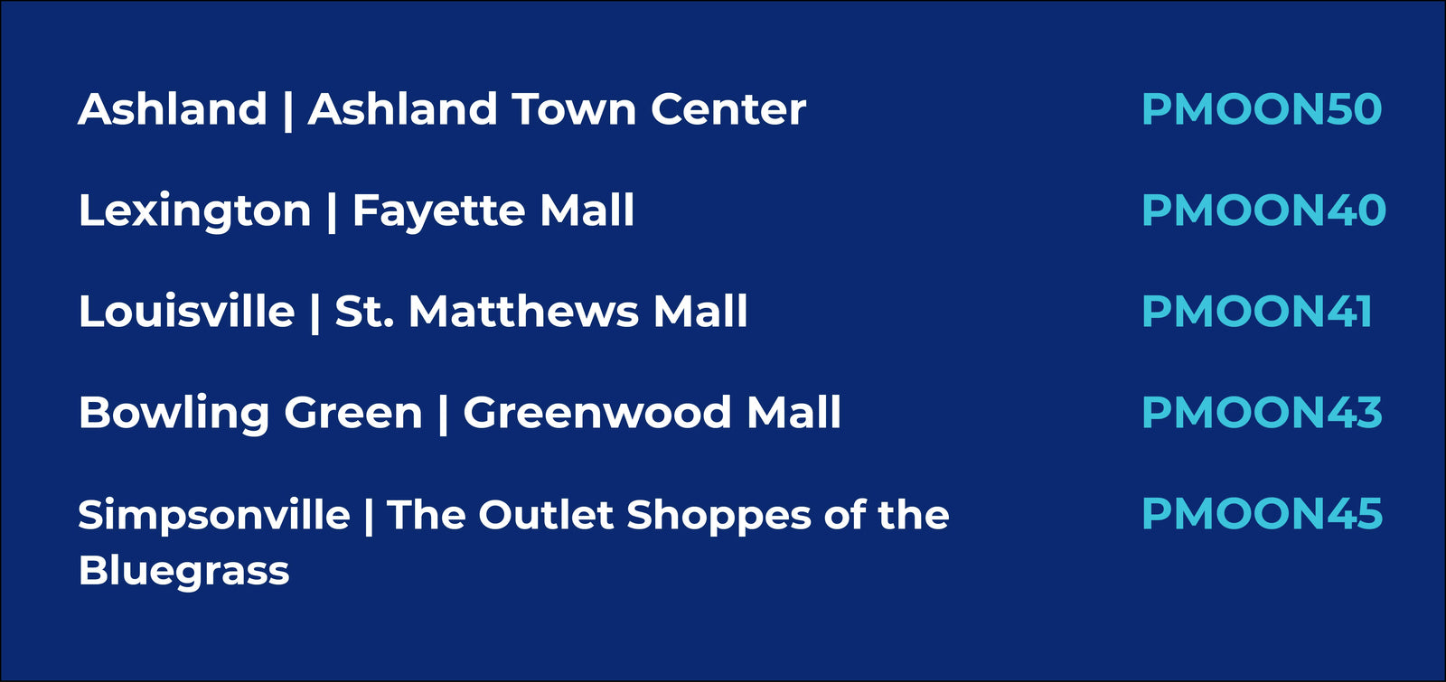 Palmetto Perks Kentucky store code list