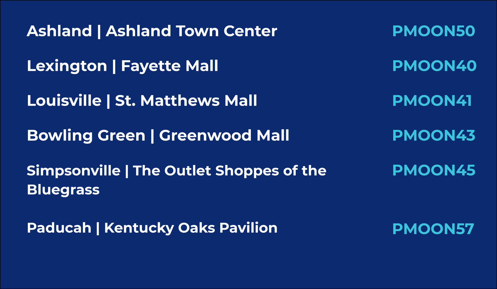 Palmetto Perks Kentucky Store Text Codes