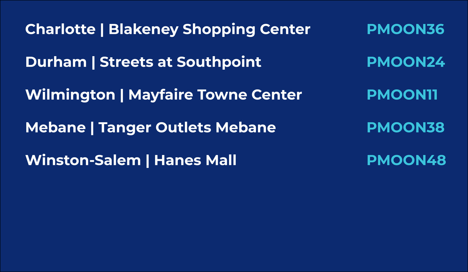 Palmetto Perks North Carolina Store Text Codes