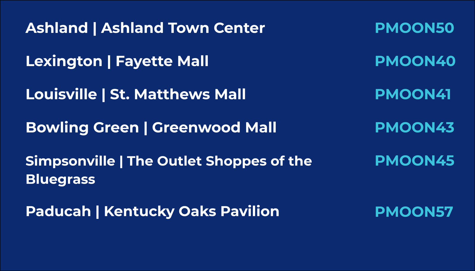 Palmetto Perks Kentucky Store Text Codes