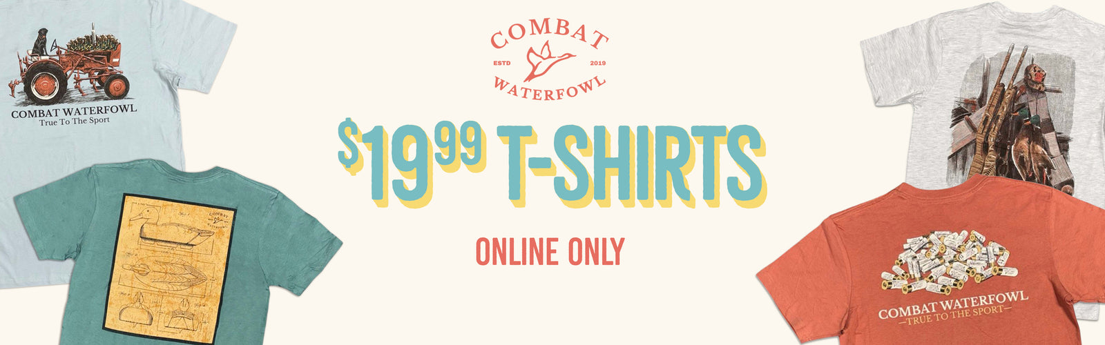 $19.99 Combat Waterfowl t-shirts - online only
