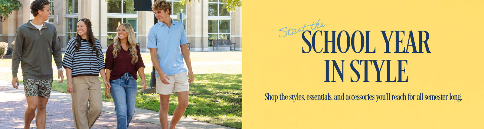 Start the school year in style. Shop the styles, essentials, and accessories you'll reach for all semester long.