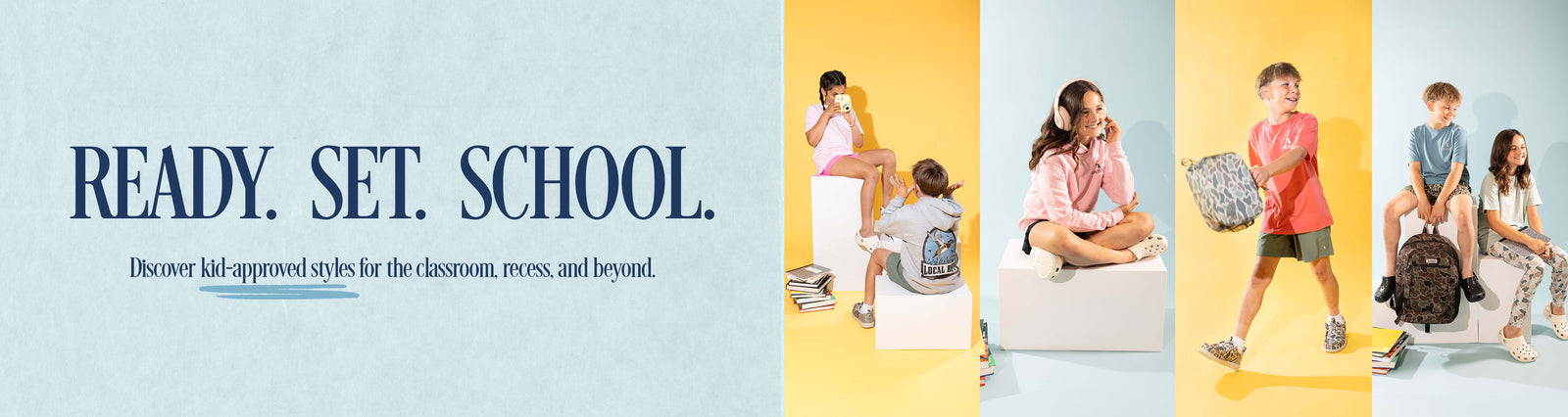 Ready. Set. School. Discover kid-approved styles for the classroom, recess, and beyond.