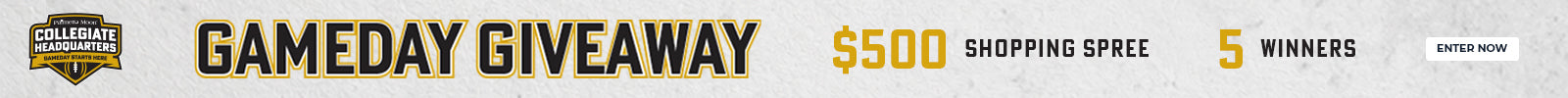 Enter to win our Gameday Giveaway Shopping Spree - 5 winners will win $500 each! Enter Now