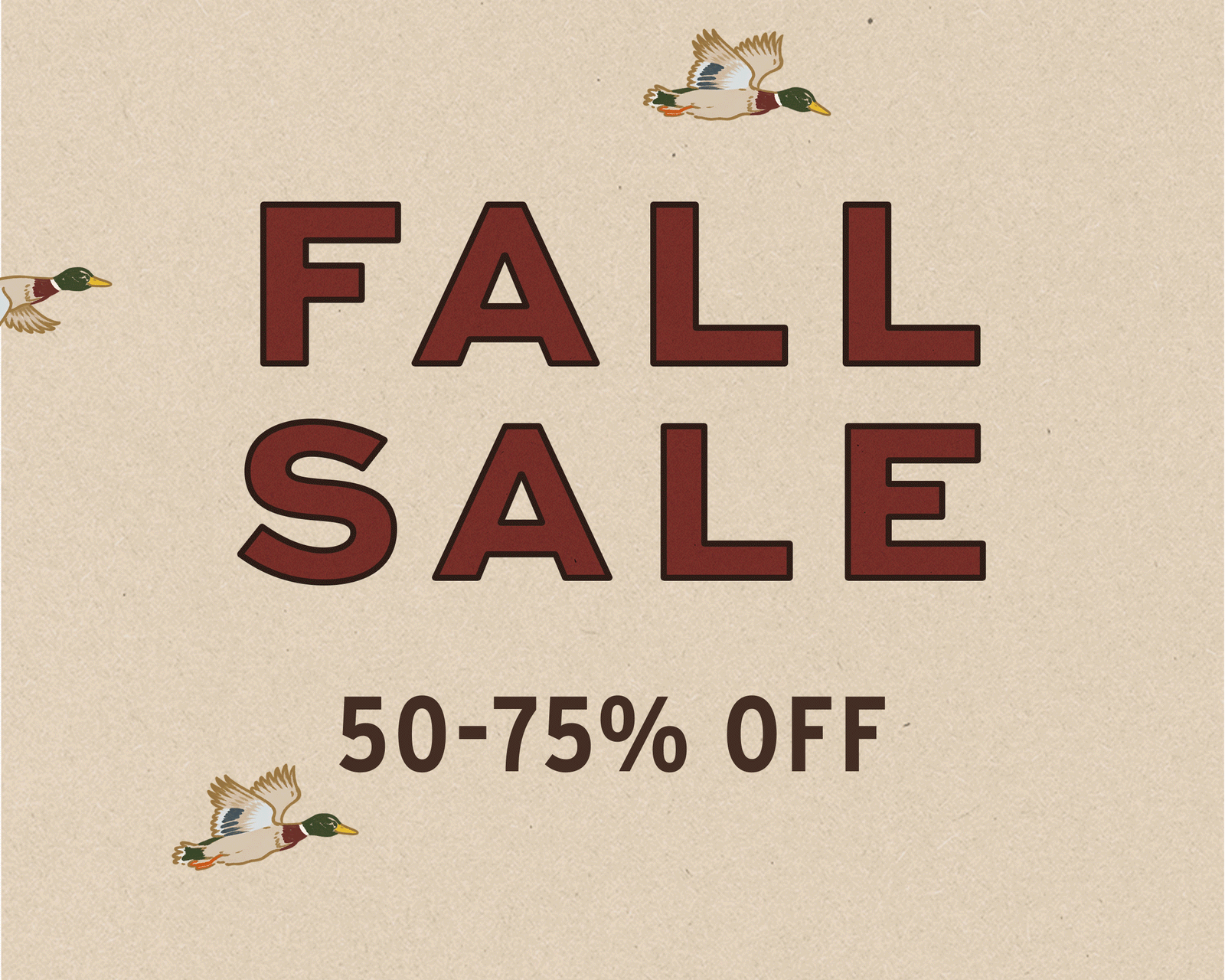 Fall Sale - shop 50-75% off