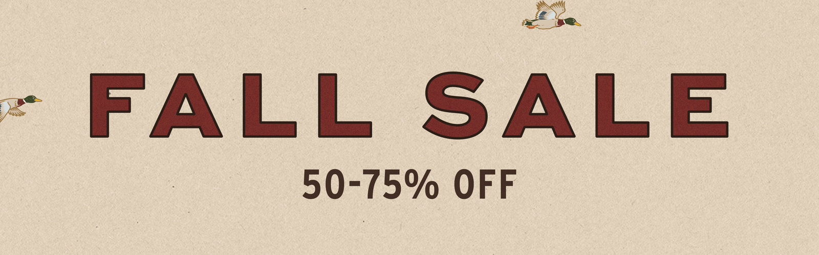 Fall Sale - shop 50-75% off