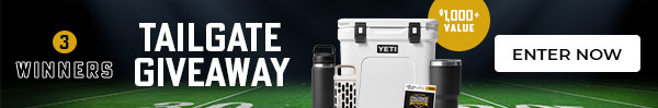 Enter to win our Tailgate Giveaway - 3 winners will win an ultimate tailgate bundle valued at over $1,000.