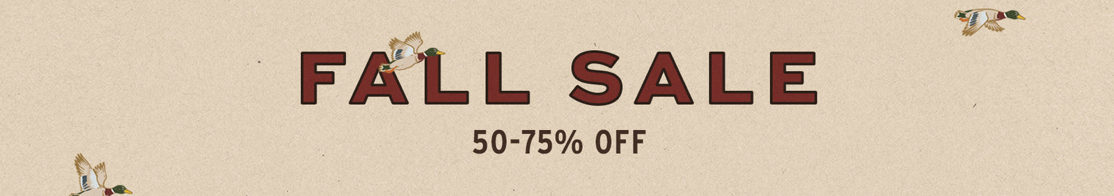Fall Sale 50-75% Off