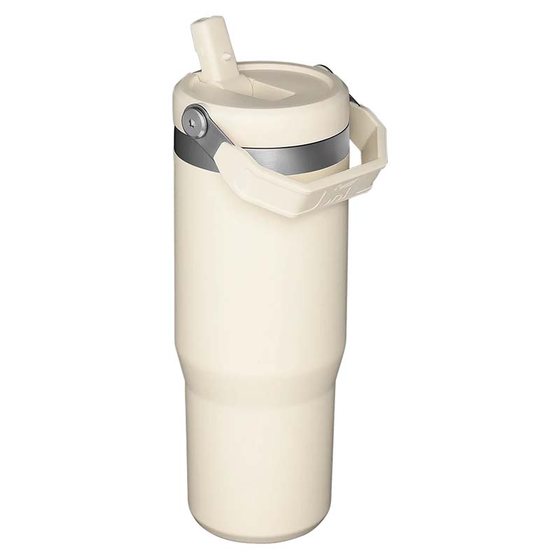 Stanley Double-Wall Vacuum Insulated Cream ICEFLOW FLIP STRAW