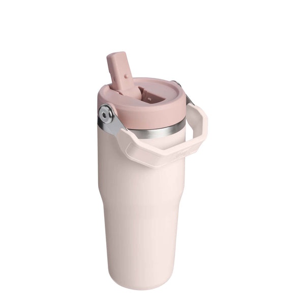 The 14oz IceFlow Flip Straw in Rose Quartz