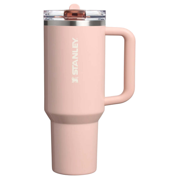 Front view of The 40oz Quencher ProTour Flip Straw Tumbler in Peach Whip Gloss.