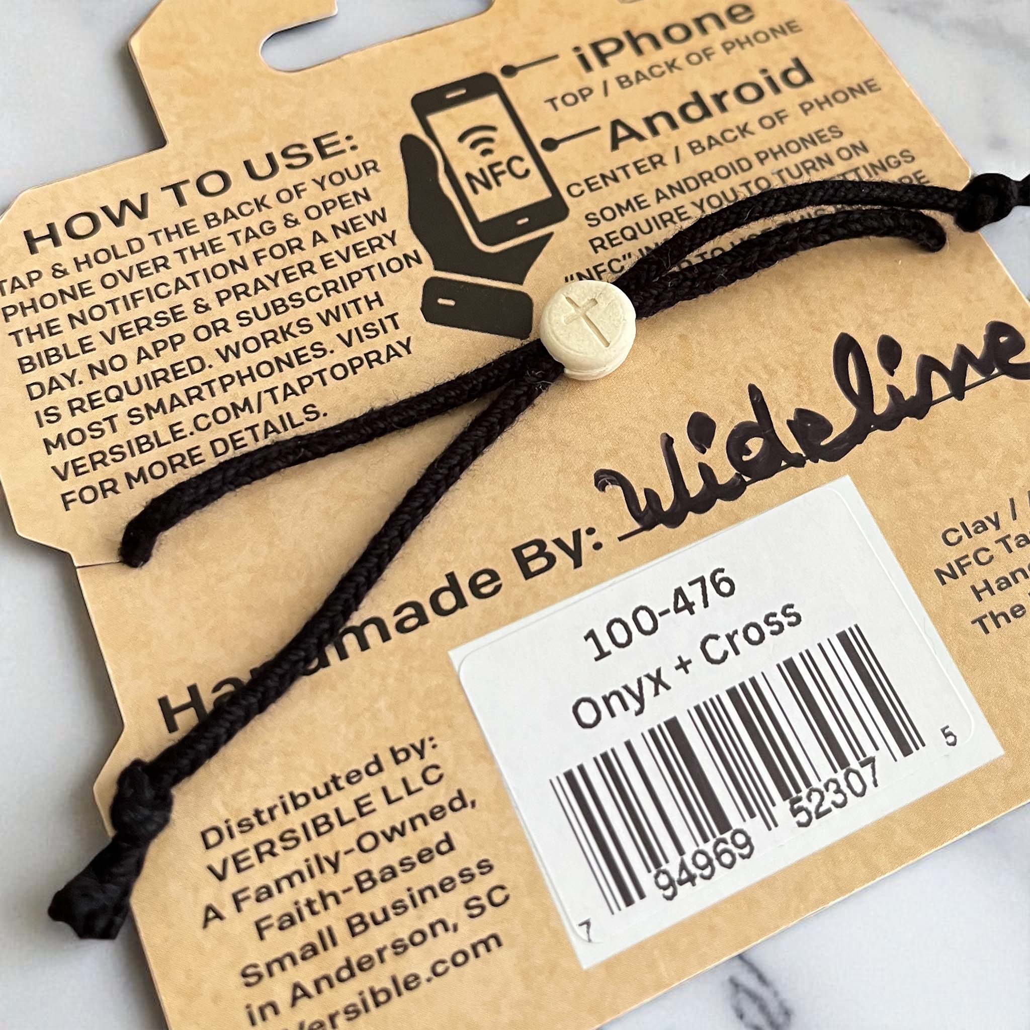 Versible Tap To Pray Onyx String Bracelet | Palmetto Moon