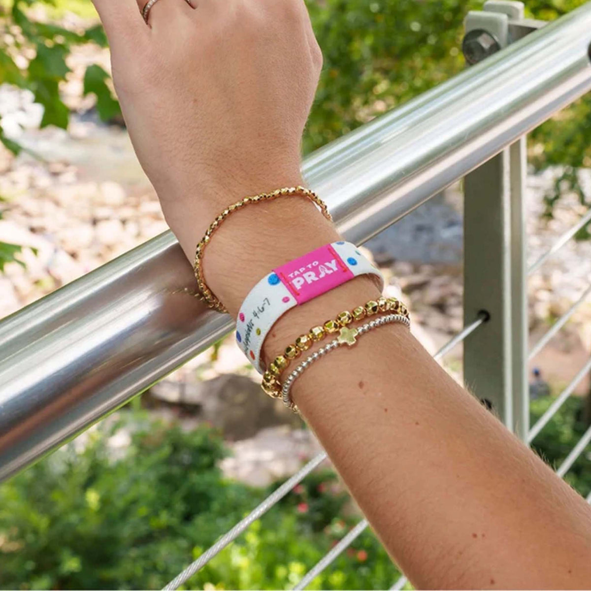 Versible Tap To Pray Wristband in Anxious For Nothing