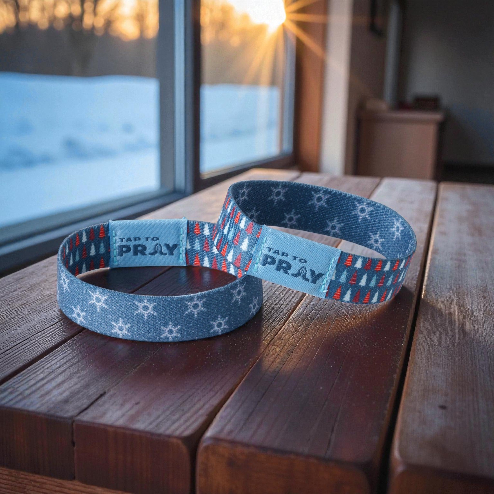 Tap To Pray Wristband Winter Wonderland