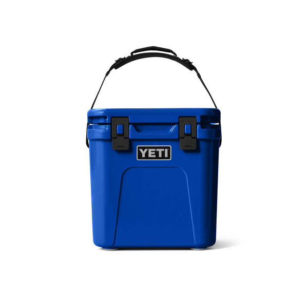 Blue YETI cooler on a white background