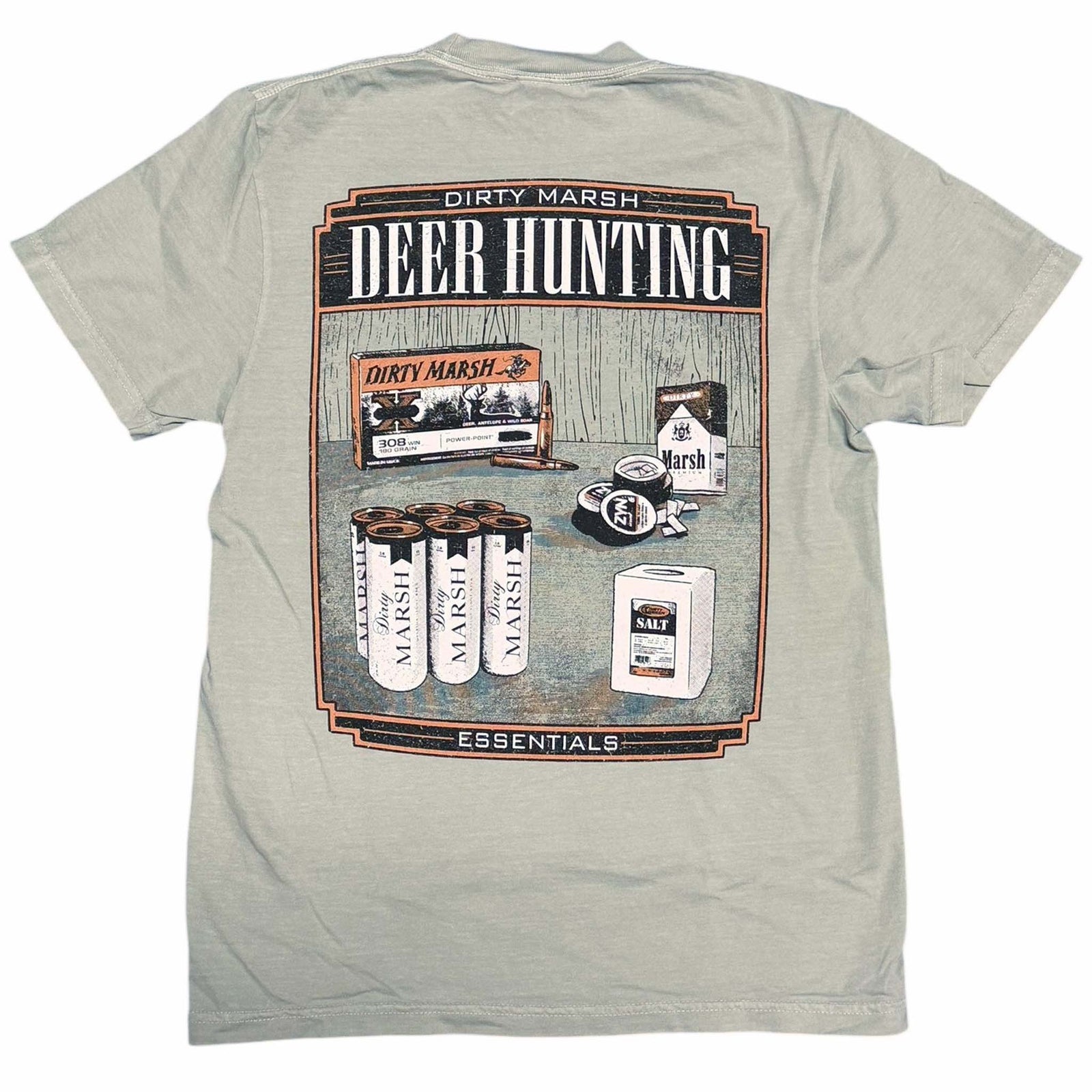 Dirty Marsh Deer Essentials Short Sleeve T-Shirt in Bay