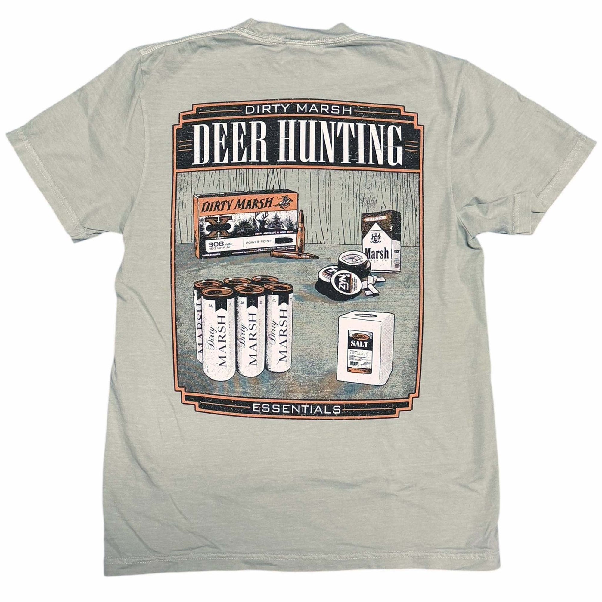 Dirty Marsh Deer Essentials Short Sleeve T-Shirt in Bay