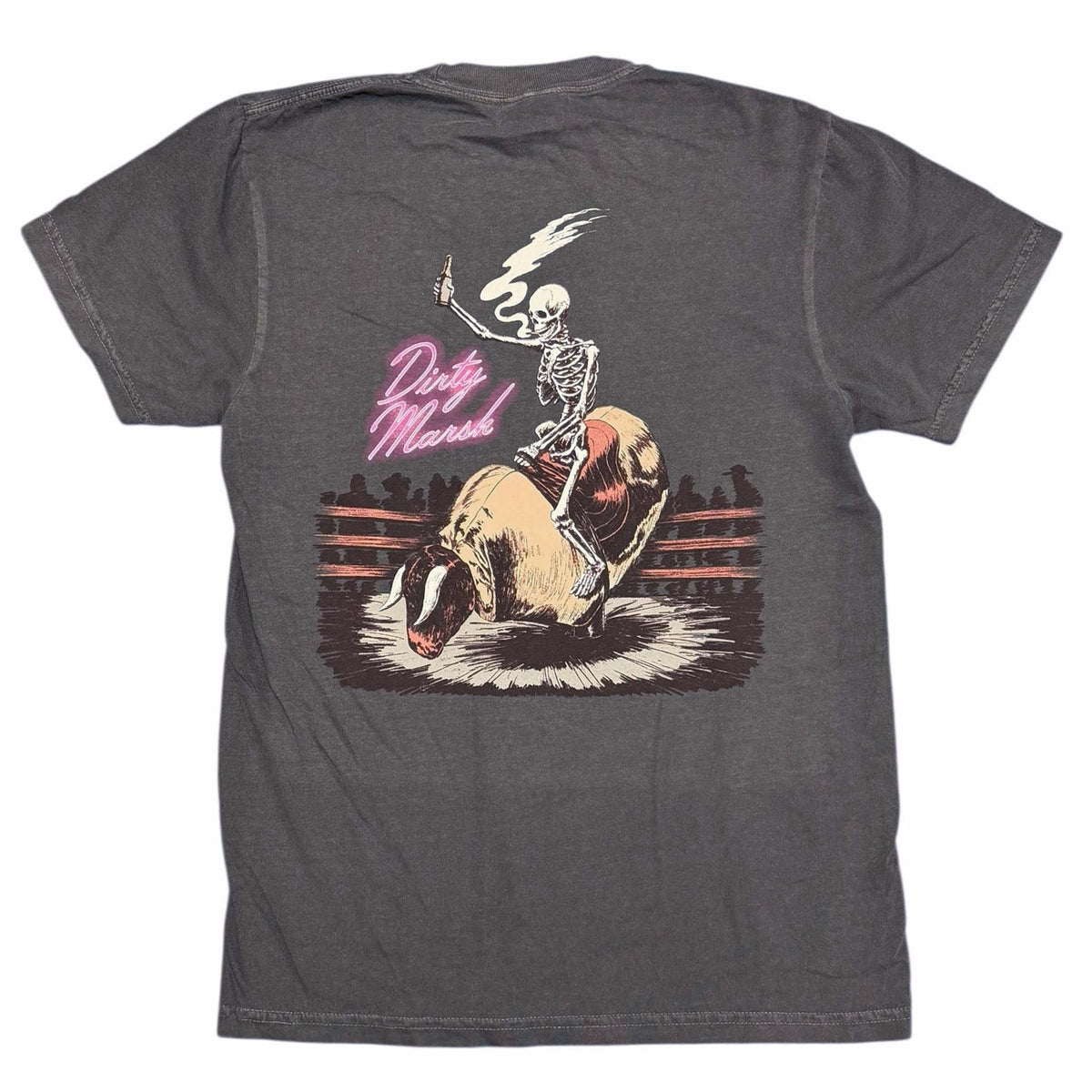 Dirty Marsh Skelly On Da Bull Short Sleeve T-Shirt in Pepper 