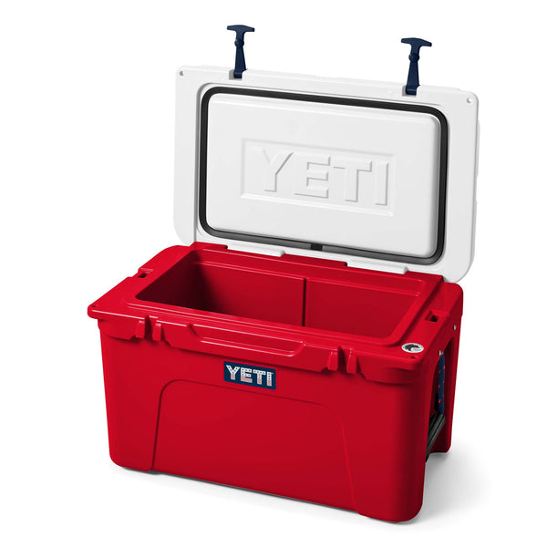 Red, White, and Navy Tundra 45 Cooler
