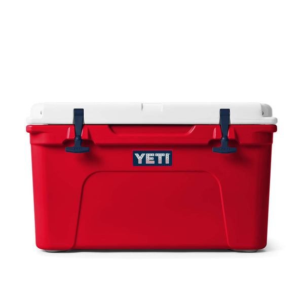 Red, White, and Navy Tundra 45 Cooler
