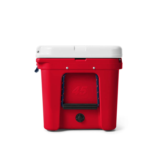 Red, White, and Navy Tundra 45 Cooler