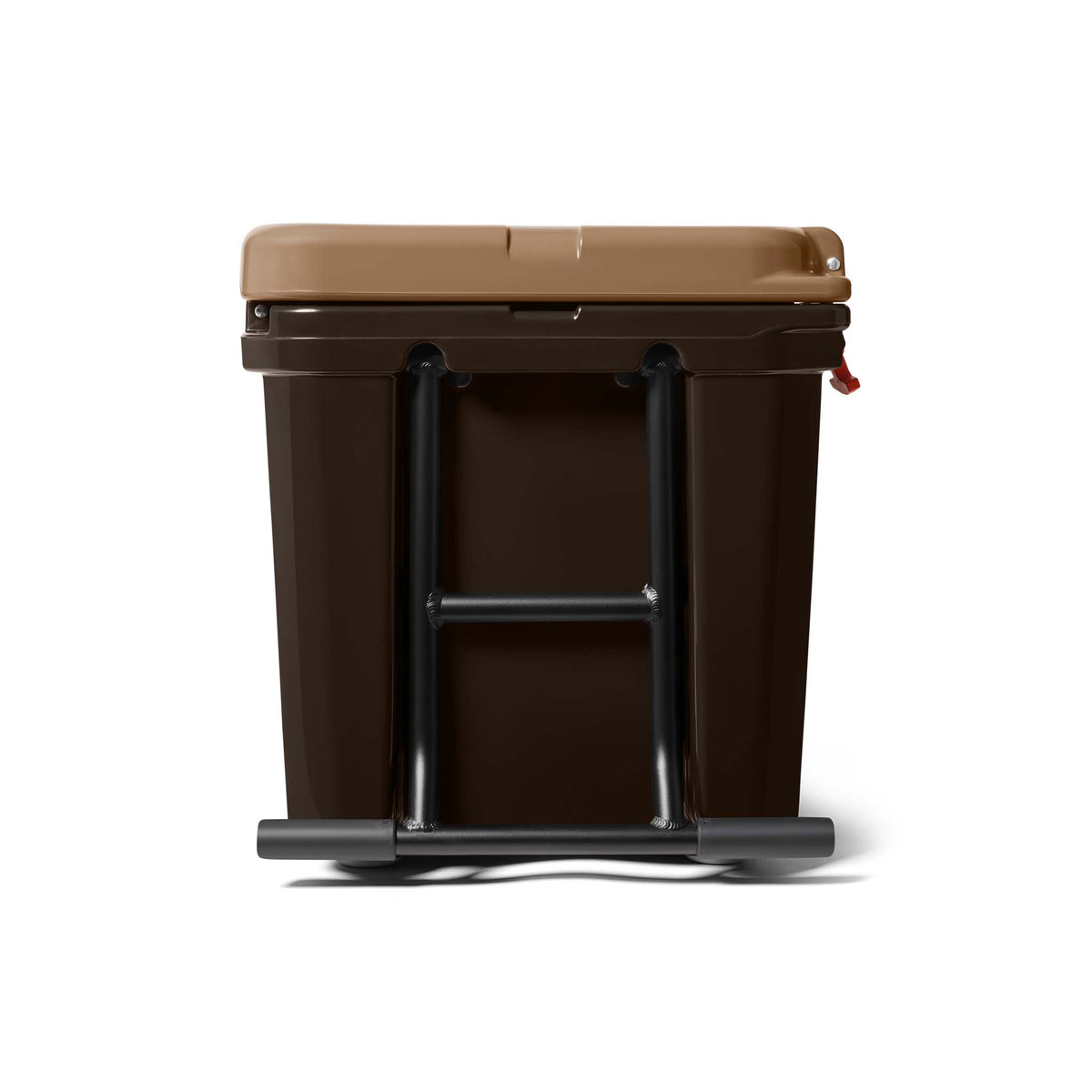 Side view of the YETI Tundra Haul Wheeled Cooler in Wetlands Camo, showing handle and sturdy wheels.