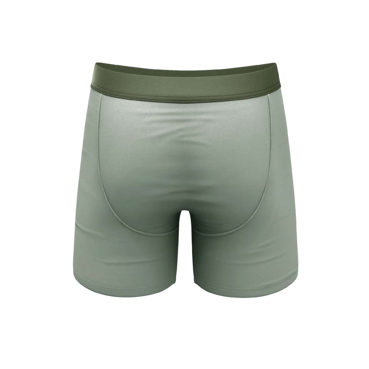 Green boxer briefs on a white background
