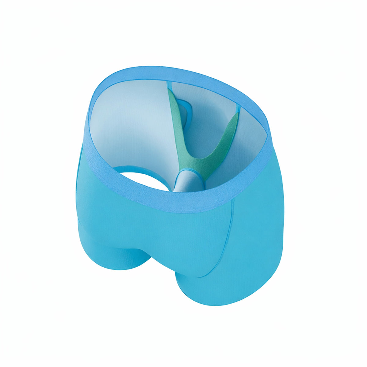 Blue boxers on a white background