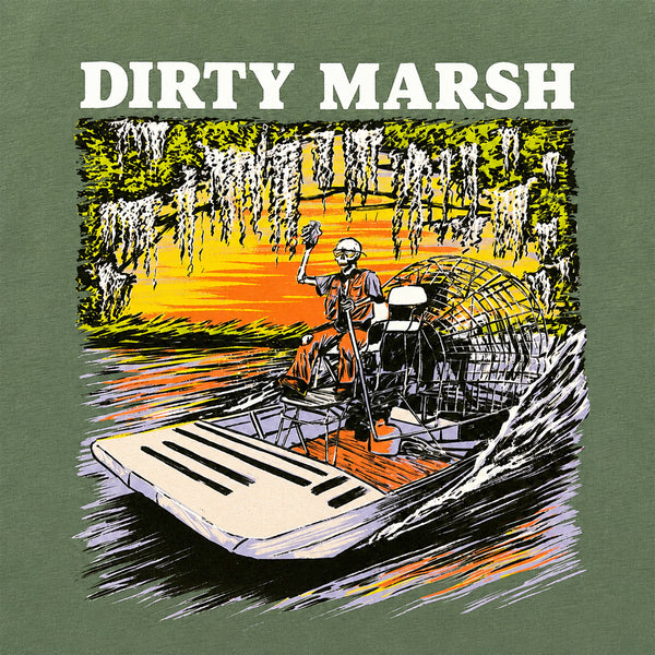 Skelly On Da Bayou Short Sleeve T-Shirt in Light Green