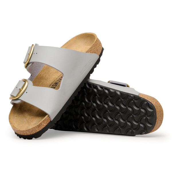 Women's Arizona Birko-Flor Big Buckle Sandals in Stone Coin