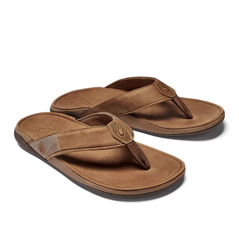 Men's Tuahine Waterproof Leather Sandals in Toffee