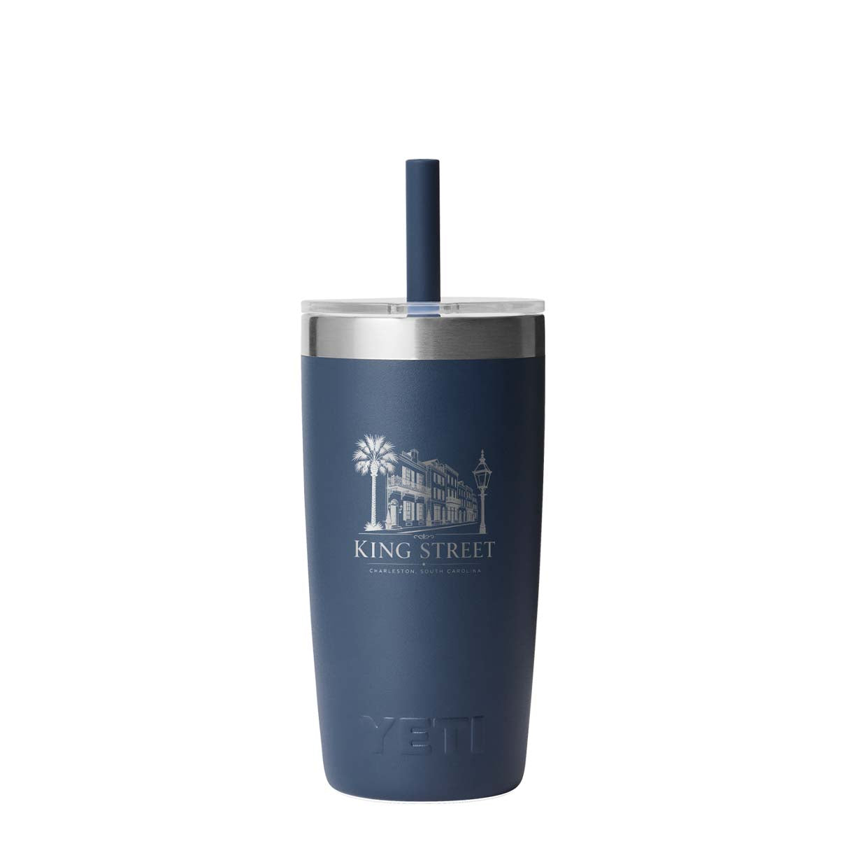 Navy King Street Rambler 10oz Tumbler with Silicone Straw