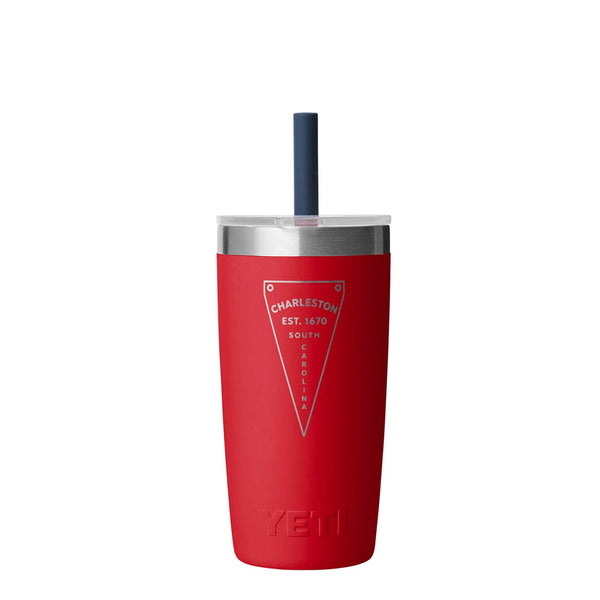 Charleston Pennant Rambler 10oz Tumbler with Silicone Straw
