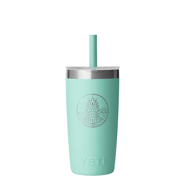 Seafoam Pineapple Fountain Rambler 10oz Tumbler with Silicone Straw