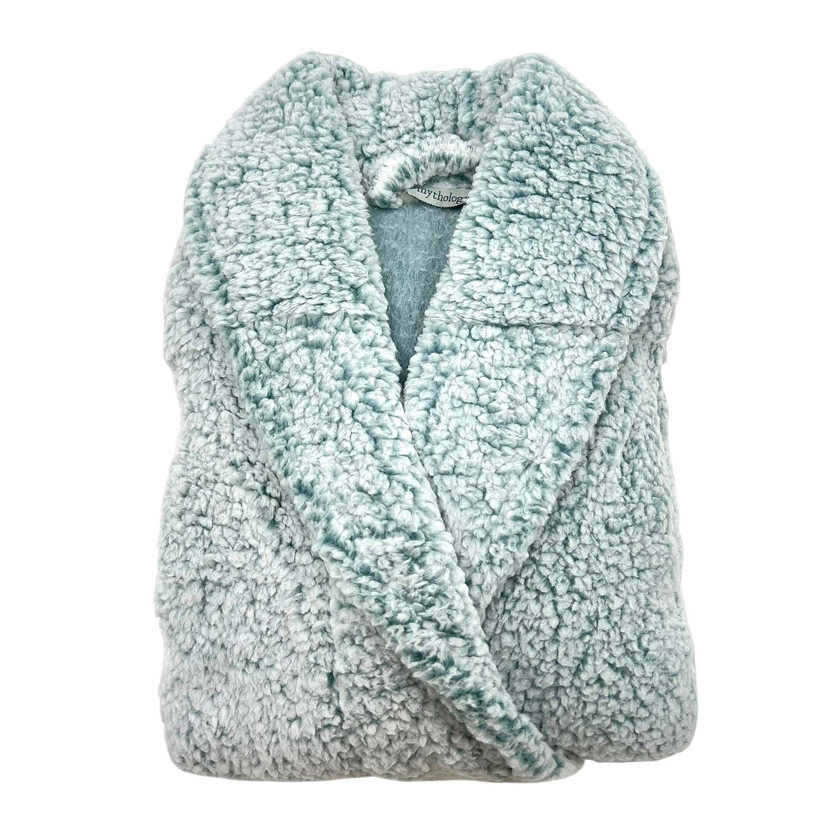 Mosaic Bath Sherpa Robe in mineral
