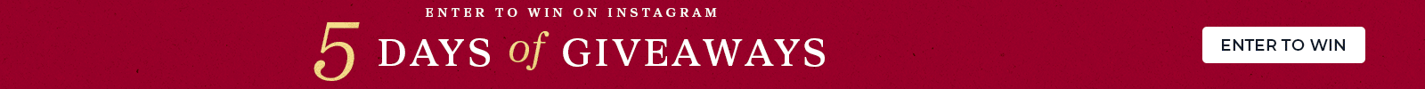 Enter to Win our 5 Days of Giveaways on Instagram. Enter for your chance to win one of five bundles from brands like Local Boy, Turtlebox, Birkenstock, and FP Movement.