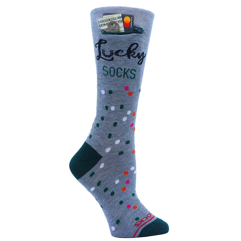 Grey Lucky Pocket Socks®