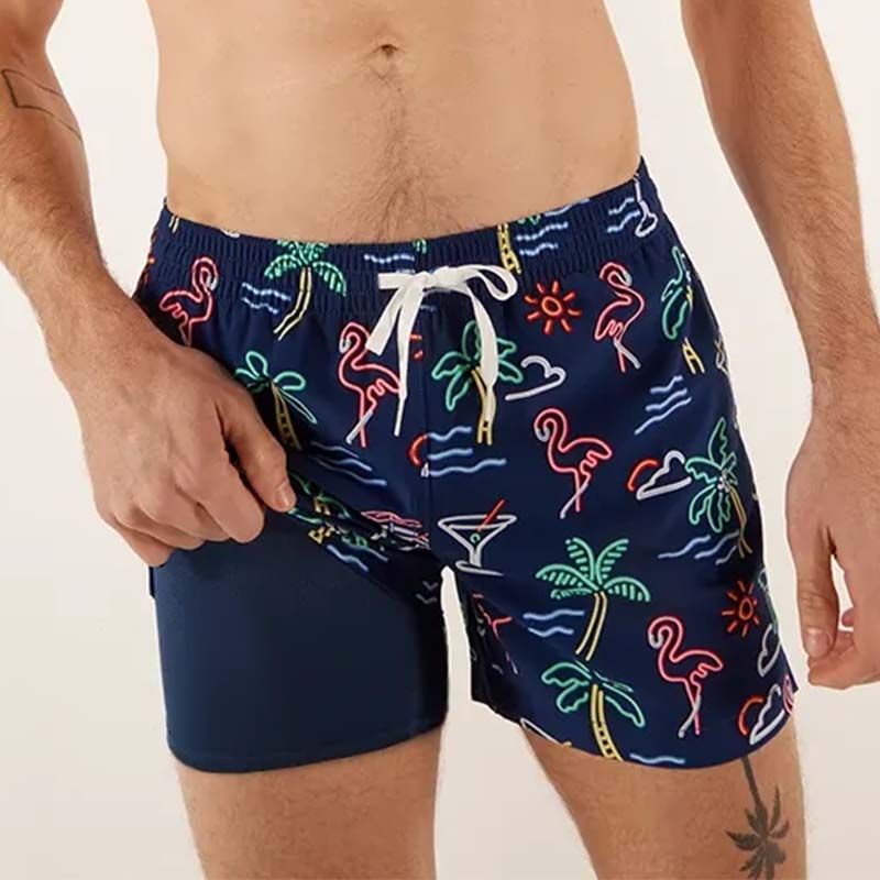 The Neon Lights Lined 5.5 inch Swim Shorts