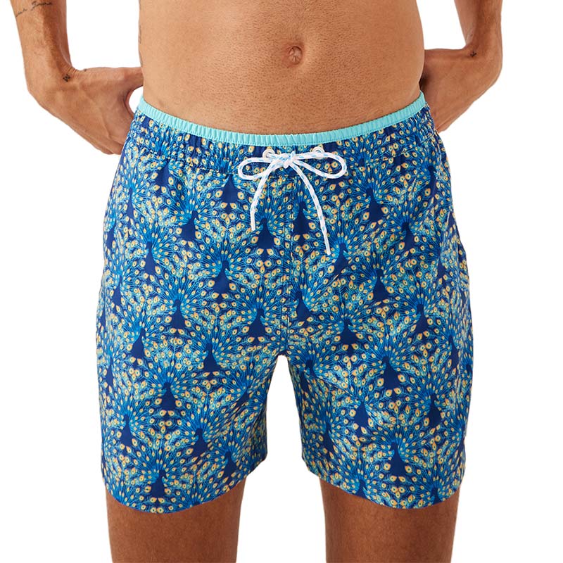 The Fan Out Lined 5.5 inch Swim Shorts
