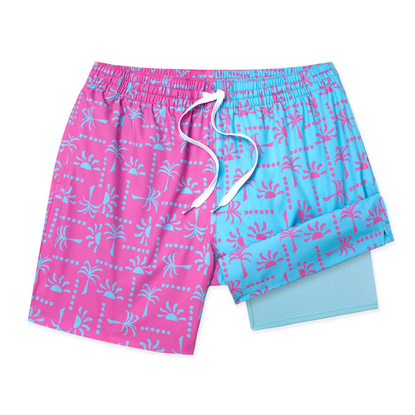 The Pacific Grid 5.5 Inch Lined Swim Shorts