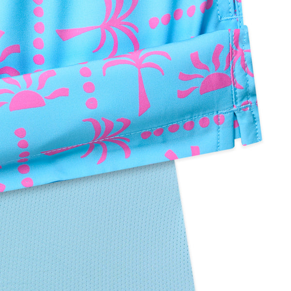 The Pacific Grid 5.5 Inch Lined Swim Shorts