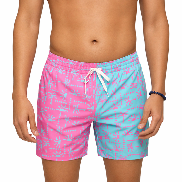 The Pacific Grid 5.5 Inch Lined Swim Shorts