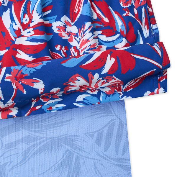 The Star-Spangled Blooms 5.5 Inch Lined Swim Shorts