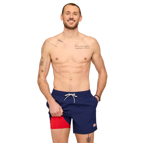 The Out of the Blues 5.5 Inch Lined Swim Shorts