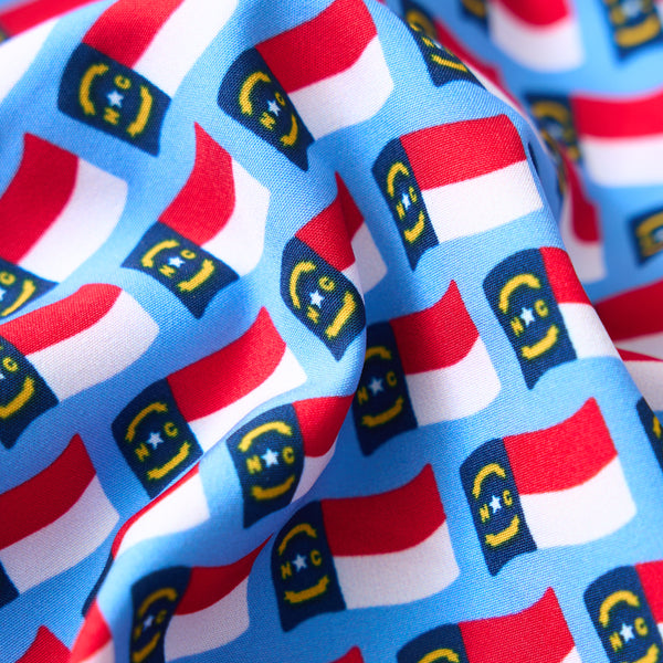 The Blue Ridge NC Flag 5.5 Inch Lined Swim Shorts