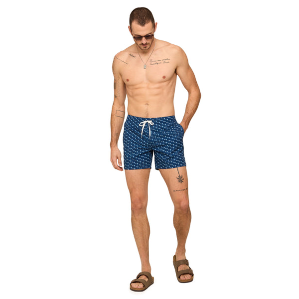 The Goodnight Palmetto Moons 5.5 Inch Lined Swim Shorts