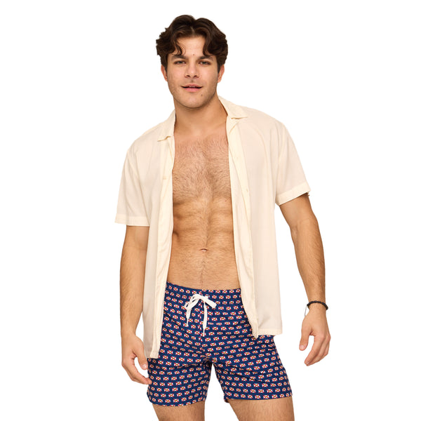 The Sunshine State Forida Flag 5.5 Inch Lined Swim Shorts