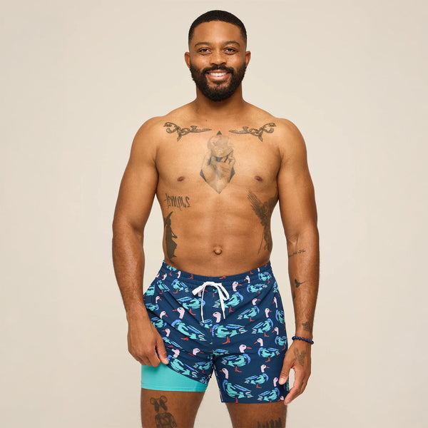 The Mallards Are the Moment 5.5 Inch Lined Swim Trunks