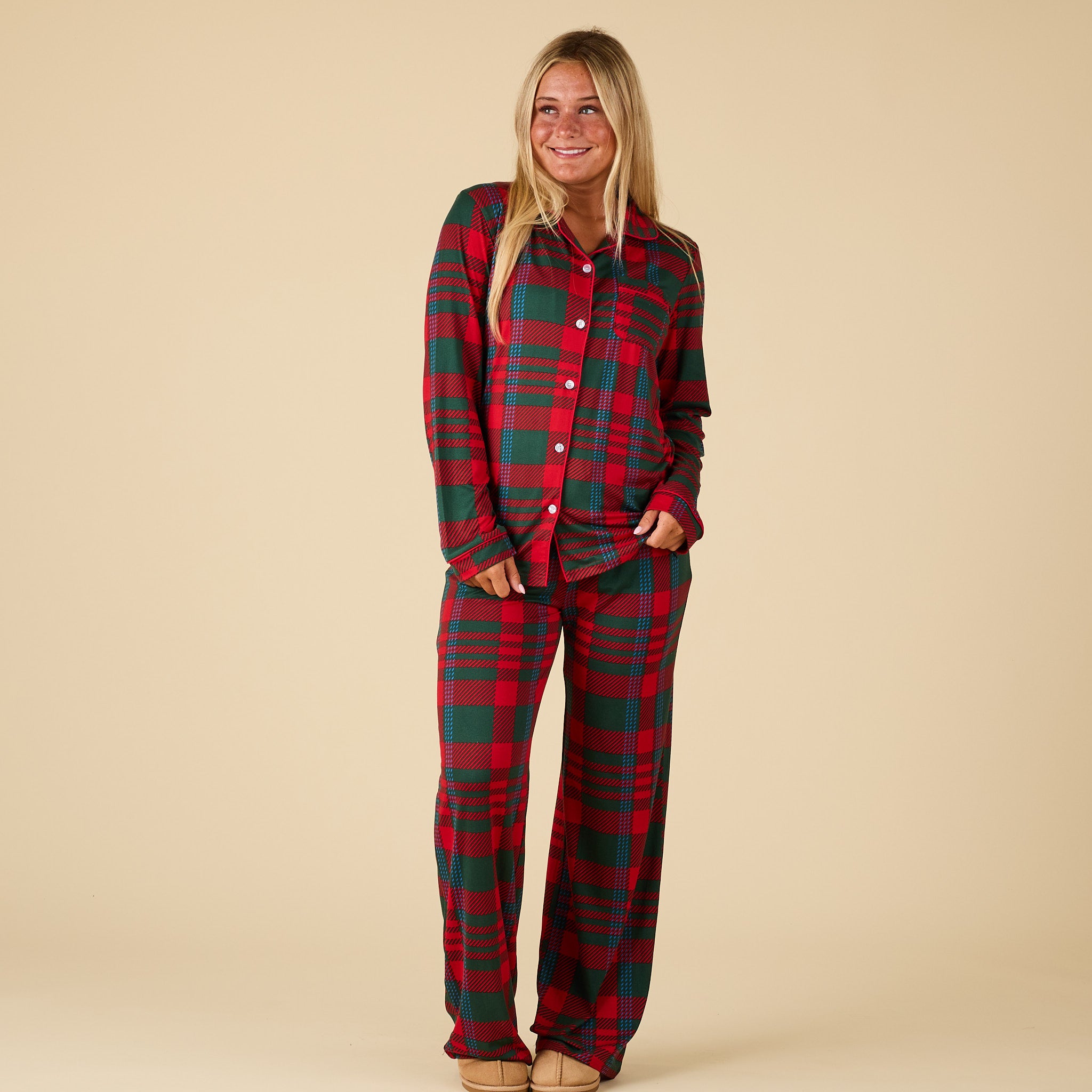 Women's Telluride Plaid Long Sleeve Pajama Top