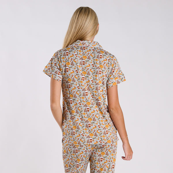 Leaves and Lattes Pajama Shirt